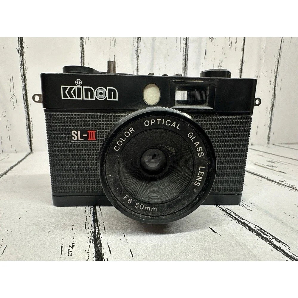 Vintage Kinon SLR - III 35mm Film Camera w/ 50mm Lens - Parts Only - UNTESTED